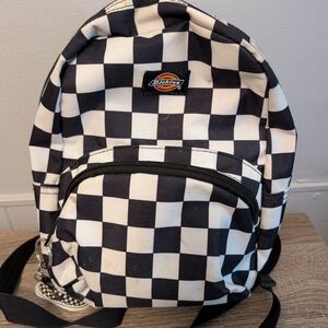 Dickies Black and White Checkered Backpack